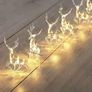 Kép 2/9 - Karácsonyi dekor fényfüzér- rénszarvas, elemes, 10 LED-es, 14 x 11 cm 
