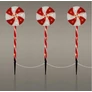 Kép 5/7 - 3 db-os 60 cm-es "LolliPop" világító cukorka lámpa szett, elemes, 48 LED, 8 féle fényjátékkal, IP44