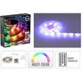 Kép 8/8 - 5 m-es 150 RGB LED-es SMD5050 szalag, hálózati adapterrel, távirányítóval, színes, IP44