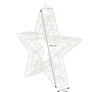 Kép 9/9 - Nagyméretű 1440 micro LED-es karácsonyi időzíthető csillag dekor, 50 cm, hálózati adapteres, IP44
