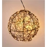 Kép 4/7 - Fémkeretes 300 meleg fehér micro LED-es karácsonyi időzíthető gömb dekor, 25 cm, IP44