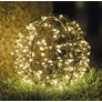 Kép 1/6 - Fémkeretes 200 meleg fehér LED-es karácsonyi időzíthető gömb dekor, 18 cm, IP44