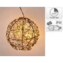 Kép 5/6 - Fémkeretes 200 meleg fehér LED-es karácsonyi időzíthető gömb dekor, 18 cm, IP44
