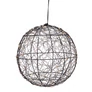 Kép 6/6 - Fémkeretes 200 meleg fehér LED-es karácsonyi időzíthető gömb dekor, 18 cm, IP44