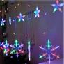 Kép 3/5 - 112 LED-es elemes Hópihe jégcsap kültéri-beltéri fényfüggöny, színes RGB, 200 cm széles, 8 világítási móddal