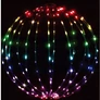 Kép 3/7 - Nagyméretű összehajtható adventi 168 Digitális RGB LED-es, színváltós gömb, távirányítóval, 40 cm, IP 44 adapterrel