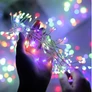 Kép 1/6 - 960 micro LED-es BOA fényfüzér, kültéri-beltéri hálózati, színes RGB, 9,6 m