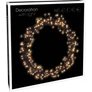 Kép 1/11 - Karácsonyi-adventi XXL 400 meleg fehér LED-es koszorú ajtódísz, 48 cm, IP44 hálózati adapteres, 8 féle fényjátékkal