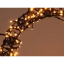 Kép 11/11 - Karácsonyi-adventi XXL 400 meleg fehér LED-es koszorú ajtódísz, 48 cm, IP44 hálózati adapteres, 8 féle fényjátékkal