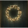 Kép 5/11 - Karácsonyi-adventi XXL 400 meleg fehér LED-es koszorú ajtódísz, 48 cm, IP44 hálózati adapteres, 8 féle fényjátékkal