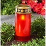 Kép 3/9 - Napelemes LED-es temetői sírmécses, örökmécses, 12 cm, piros, 1db 