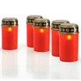 Kép 5/9 - Napelemes LED-es temetői sírmécses, örökmécses, 12 cm, piros, 1db 