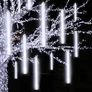 Kép 1/10 - 288 LED-es Karácsonyi meteor fények hulló hó effektussal, hálózati adapteres, 50 cm, fehér Hideg