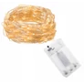Kép 4/4 - 10 m-es 100 micro LED-es elemes fényfüzér, tündérfény, meleg fehér, HT