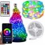 Kép 1/7 - Karácsonyi fények 50 LED-es szalag  színes RGB WiFi intelligens USB-s, Applikációval, 5 m