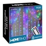Kép 2/7 - 300 micro LED-es USB-s beltéri fényfüggöny, 8 világítási móddal, távirányítóval, 3 x 3 m, Színes RGB, ST