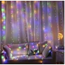 Kép 4/7 - 300 micro LED-es USB-s beltéri fényfüggöny, 8 világítási móddal, távirányítóval, 3 x 3 m, Színes RGB, ST