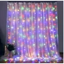Kép 7/7 - 300 micro LED-es USB-s beltéri fényfüggöny, 8 világítási móddal, távirányítóval, 3 x 3 m, Színes RGB, ST