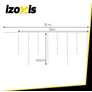 Kép 4/5 - Karácsonyi dekor 300 LED-es  jégcsap fényfüzér, hideg fehér, 15m, IP44 IZOXIS vaku, 8 mód 