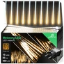Kép 2/8 - 480 LED-es Karácsonyi meteor fények hulló hó effektussal, hálózati adapteres, 50 cm, Meleg Fehér, 6 m