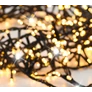 Kép 1/8 - 750 LED-es 15 m-es Karácsonyi kültéri-beltéri fényfüzér, hálózati adapteres, meleg fehér, IP44, időzíthető 6/18 órás, hideg fehér csillogó fényjátékkal 
