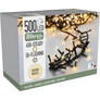 Kép 8/10 - 500 LED-es 10 m-es Karácsonyi kültéri-beltéri fényfüzér, hálózati adapteres, meleg fehér, IP44, időzíthető 6/18 órás, csillogó fényjátékkal 