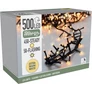 Kép 10/10 - 500 LED-es 10 m-es Karácsonyi kültéri-beltéri fényfüzér, hálózati adapteres, extra meleg fehér, IP44, időzíthető 6/18 órás, csillogó fényjátékkal 