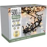 Kép 10/10 - 500 LED-es 10 m-es Karácsonyi kültéri-beltéri fényfüzér, hálózati adapteres, Borostyánsárga-meleg fehér, IP44, időzíthető 6/18 órás, csillogó fényjátékkal 