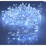 Kép 1/6 - 200 LED-es sűrű Cluster fényfüzér, elemes, hideg fehér, 6/18 órás időzíthető, 8 világítási móddal