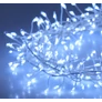 Kép 2/6 - 200 LED-es sűrű Cluster fényfüzér, elemes, hideg fehér, 6/18 órás időzíthető, 8 világítási móddal