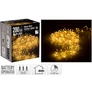 Kép 6/6 - 200 LED-es sűrű Cluster fényfüzér, elemes, meleg fehér, 6/18 órás időzíthető, 8 világítási móddal