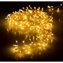 Kép 1/6 - 200 LED-es sűrű Cluster fényfüzér, elemes, meleg fehér, 6/18 órás időzíthető, 8 világítási móddal