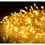 Kép 2/6 - 200 LED-es sűrű Cluster fényfüzér, elemes, meleg fehér, 6/18 órás időzíthető, 8 világítási móddal