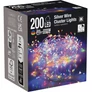 Kép 5/6 - 200 LED-es sűrű Cluster fényfüzér, elemes, RGB színes 6/18 órás időzíthető, 8 világítási móddal