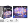 Kép 6/6 - 200 LED-es sűrű Cluster fényfüzér, elemes, RGB színes 6/18 órás időzíthető, 8 világítási móddal