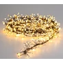 Kép 1/6 - 200 LED-es sűrű Cluster fényfüzér, elemes, extra meleg és meleg fehér, 6/18 órás időzíthető, 8 világítási móddal, fekete vezetékes
