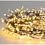 Kép 2/6 - 200 LED-es sűrű Cluster fényfüzér, elemes, extra meleg és meleg fehér, 6/18 órás időzíthető, 8 világítási móddal, fekete vezetékes