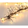 Kép 3/6 - 200 LED-es sűrű Cluster fényfüzér, elemes, extra meleg és meleg fehér, 6/18 órás időzíthető, 8 világítási móddal, fekete vezetékes
