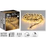 Kép 6/6 - 200 LED-es sűrű Cluster fényfüzér, elemes, extra meleg és meleg fehér, 6/18 órás időzíthető, 8 világítási móddal, fekete vezetékes