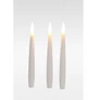Kép 5/6 - 10 db-os elemes LED-gyertya szett, lebegő hatással zsinóron, 15 cm magas/db, fehér