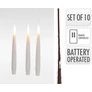Kép 6/6 - 10 db-os elemes LED-gyertya szett, lebegő hatással zsinóron, 15 cm magas/db, fehér