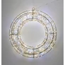 Kép 2/5 - Karácsonyi-adventi XXL 500 extra meleg fehér LED-es koszorú ajtódísz, 38 cm, IP44 hálózati adapteres, időzíthető 8/16 órás, 5+1 féle csillogó fényjátékkal