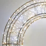 Kép 3/5 - Karácsonyi-adventi XXL 500 extra meleg fehér LED-es koszorú ajtódísz, 38 cm, IP44 hálózati adapteres, időzíthető 8/16 órás, 5+1 féle csillogó fényjátékkal