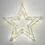 Kép 1/6 - Karácsonyi-adventi XXL 500 extra meleg fehér LED-es csillag ajtódísz, 38 cm, IP44 hálózati adapteres, időzíthető 8/16 órás, 5+1 féle csillogó fényjátékkal