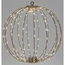 Kép 3/6 - Karácsonyi-adventi 192 extra meleg fehér LED-es gömb, 30 cm, IP44 hálózati adapteres, időzíthető 8/16 órás, 5+1 féle csillogó fényjátékkal