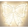 Kép 1/7 - Karácsonyi-adventi XL 500 meleg fehér LED-es masni ajtódísz, 38 x 33 cm, IP44 hálózati adapteres, időzíthető 8/16 órás