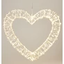 Kép 2/7 - Karácsonyi-adventi XL 500 meleg fehér LED-es Szív ajtódísz, 38 x 36 cm, IP44 hálózati adapteres, időzíthető 8/16 órás