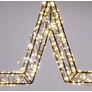 Kép 3/7 - Karácsonyi-adventi XXL 1200 extra meleg fehér micro LED-es csillag ajtódísz, 56 cm, IP44 hálózati adapteres, időzíthető 8/16 órás, 5+1 féle csillogó fényjátékkal
