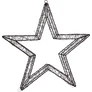 Kép 6/7 - Karácsonyi-adventi XXL 1200 extra meleg fehér micro LED-es csillag ajtódísz, 56 cm, IP44 hálózati adapteres, időzíthető 8/16 órás, 5+1 féle csillogó fényjátékkal