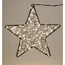 Kép 1/7 - Karácsonyi-adventi  200 meleg fehér micro LED-es csillag ajtódísz, 26 cm, IP44 hálózati adapteres, időzíthető 8/16 órás, 5+1 féle csillogó és halványuló fényjátékkal